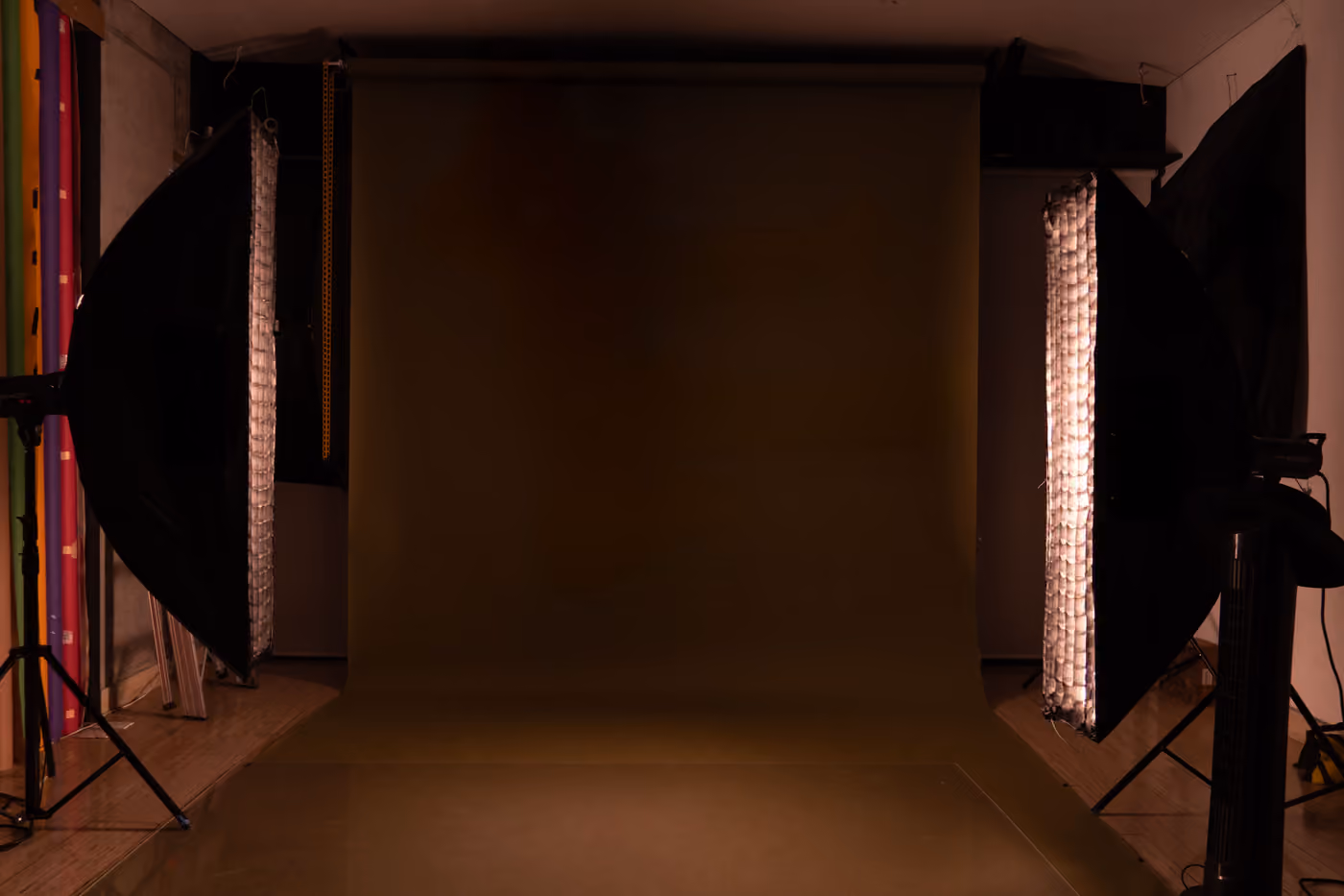 Softbox ve fon kurulumu, çekim öncesi